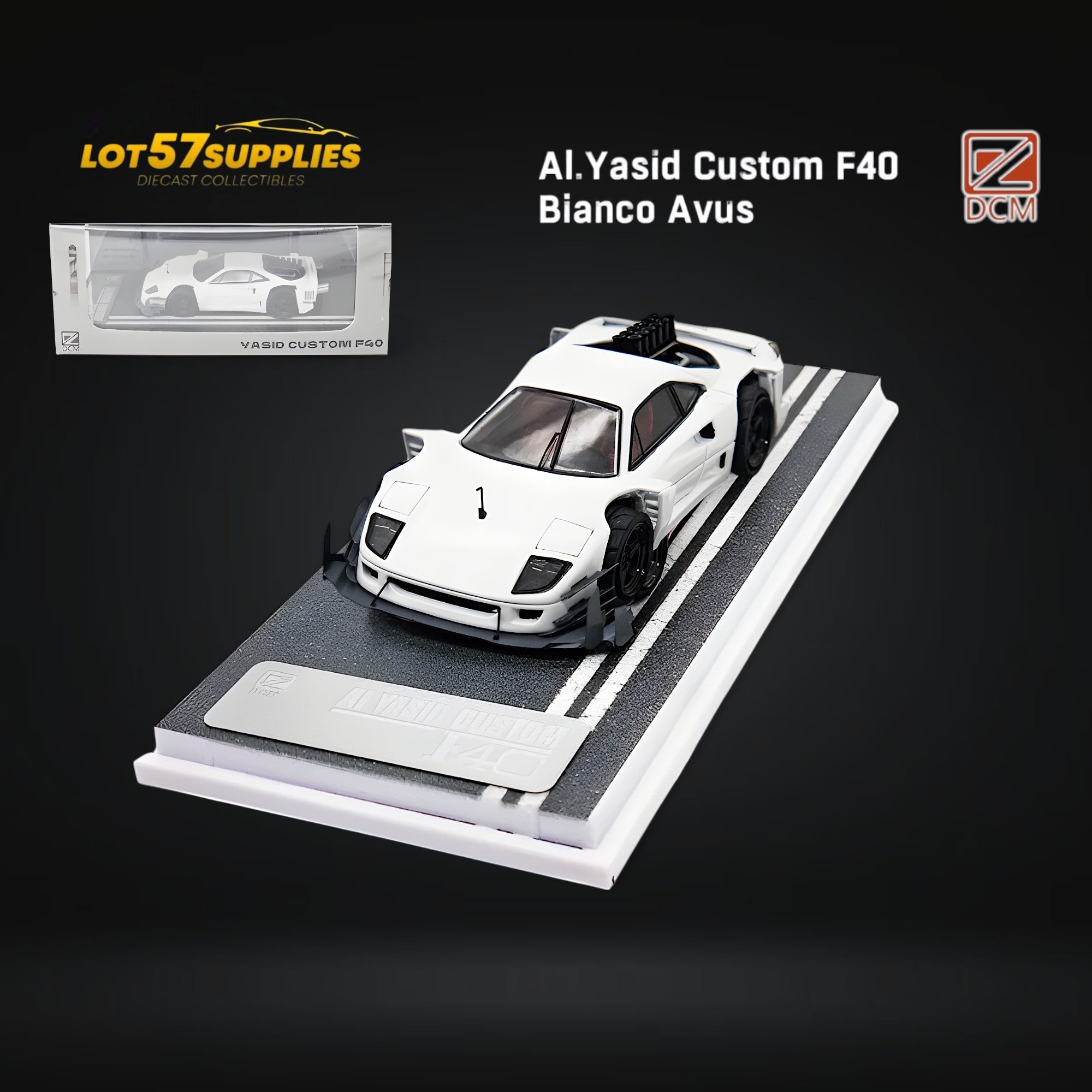 DCM Ferrari F40 AI Yasid White 1:64
