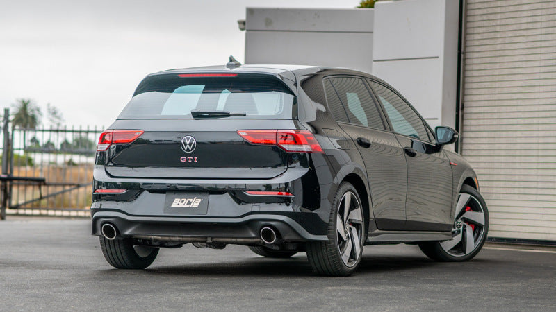 Borla 22-23 Volkswagen Golf GTI 2.0L AT/MT 3inch S-Type Cat-Back Exhaust - 4in Split Single Tips 140883