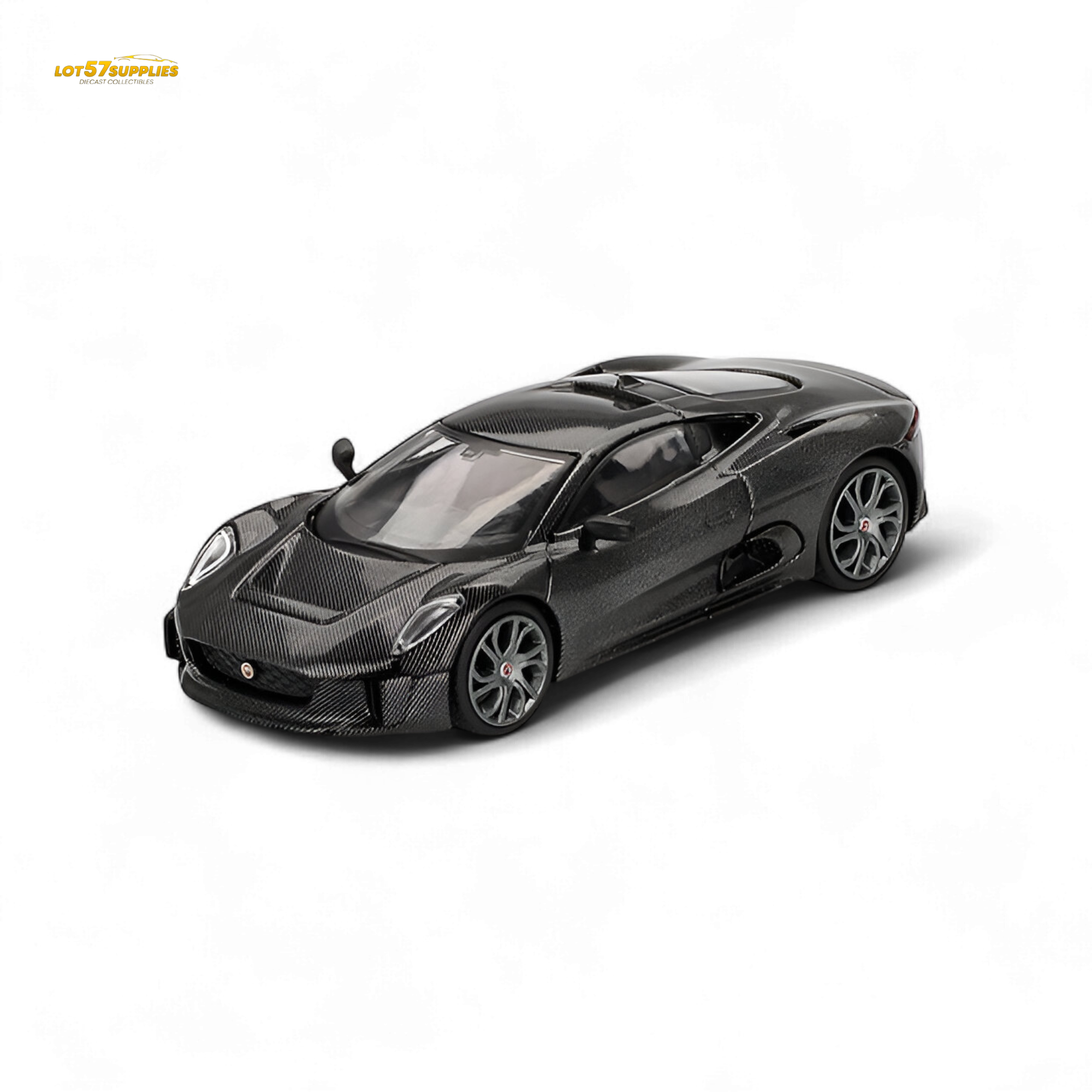 Mini GT Jaguar C-X75 Test Car Carbon Fiber 1:64