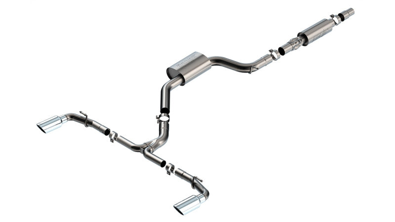 Borla 22-23 Volkswagen Golf GTI 2.0L AT/MT 3inch S-Type Cat-Back Exhaust - 4in Split Single Tips 140883