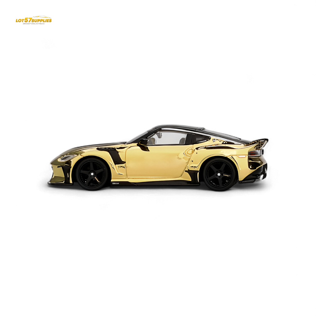 Mini GT Nissan Z VeilSide FZ400 Gold Chrome LHD 1:64