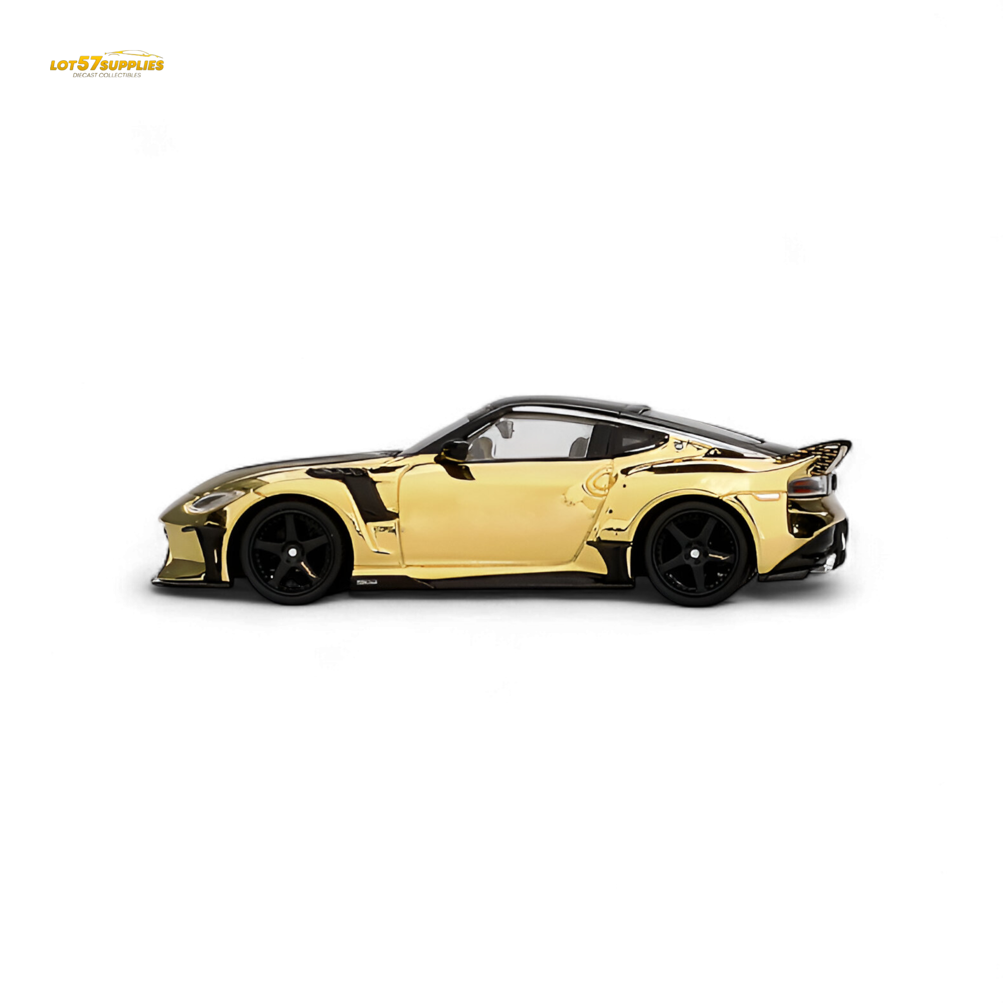 Mini GT Nissan Z VeilSide FZ400 Gold Chrome LHD 1:64