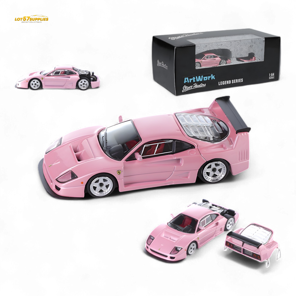 Stance Hunters Ferrari F40 LM Pink 1:64