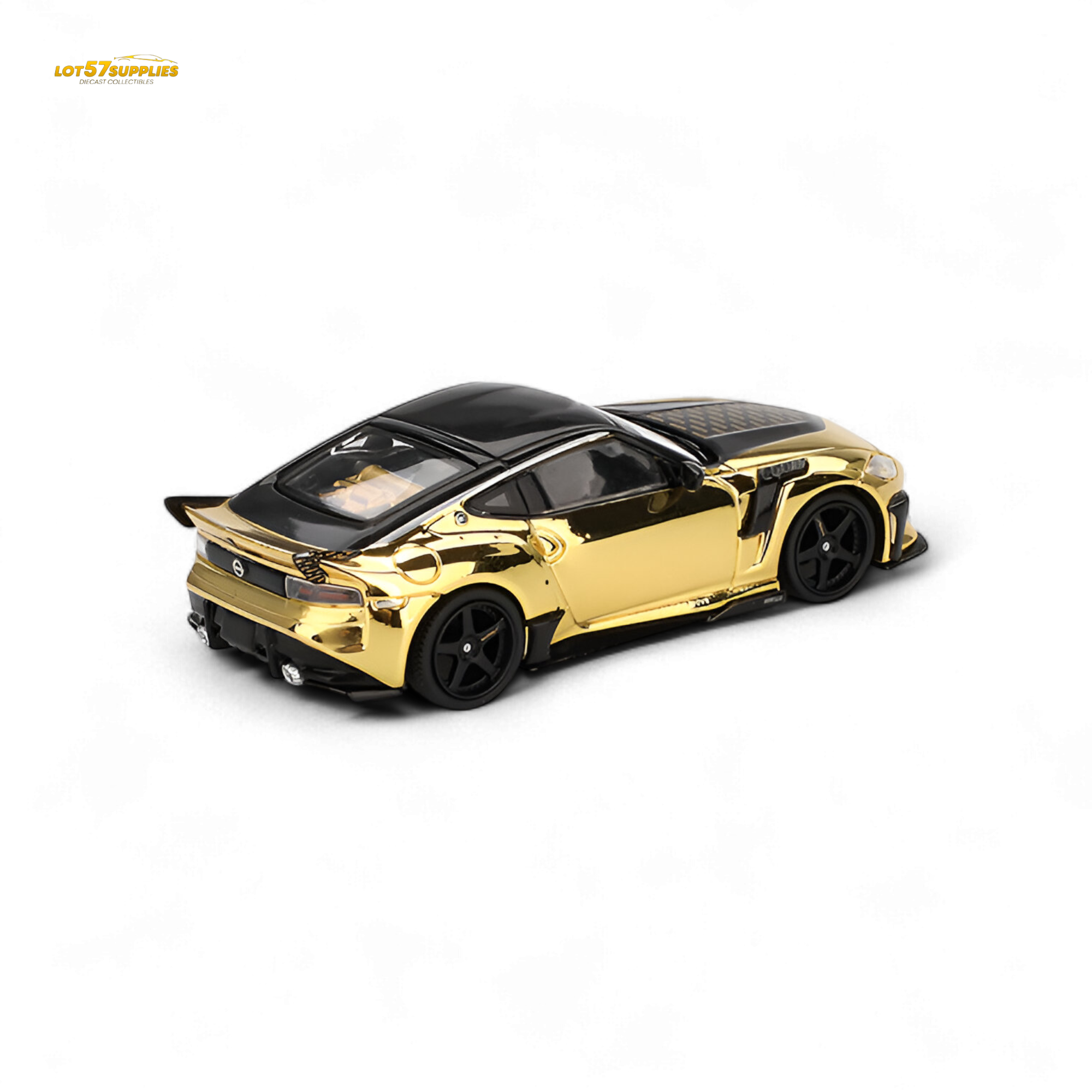 Mini GT Nissan Z VeilSide FZ400 Gold Chrome LHD 1:64