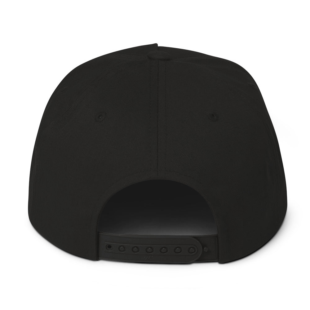 Black Fly Flat Bill Cap