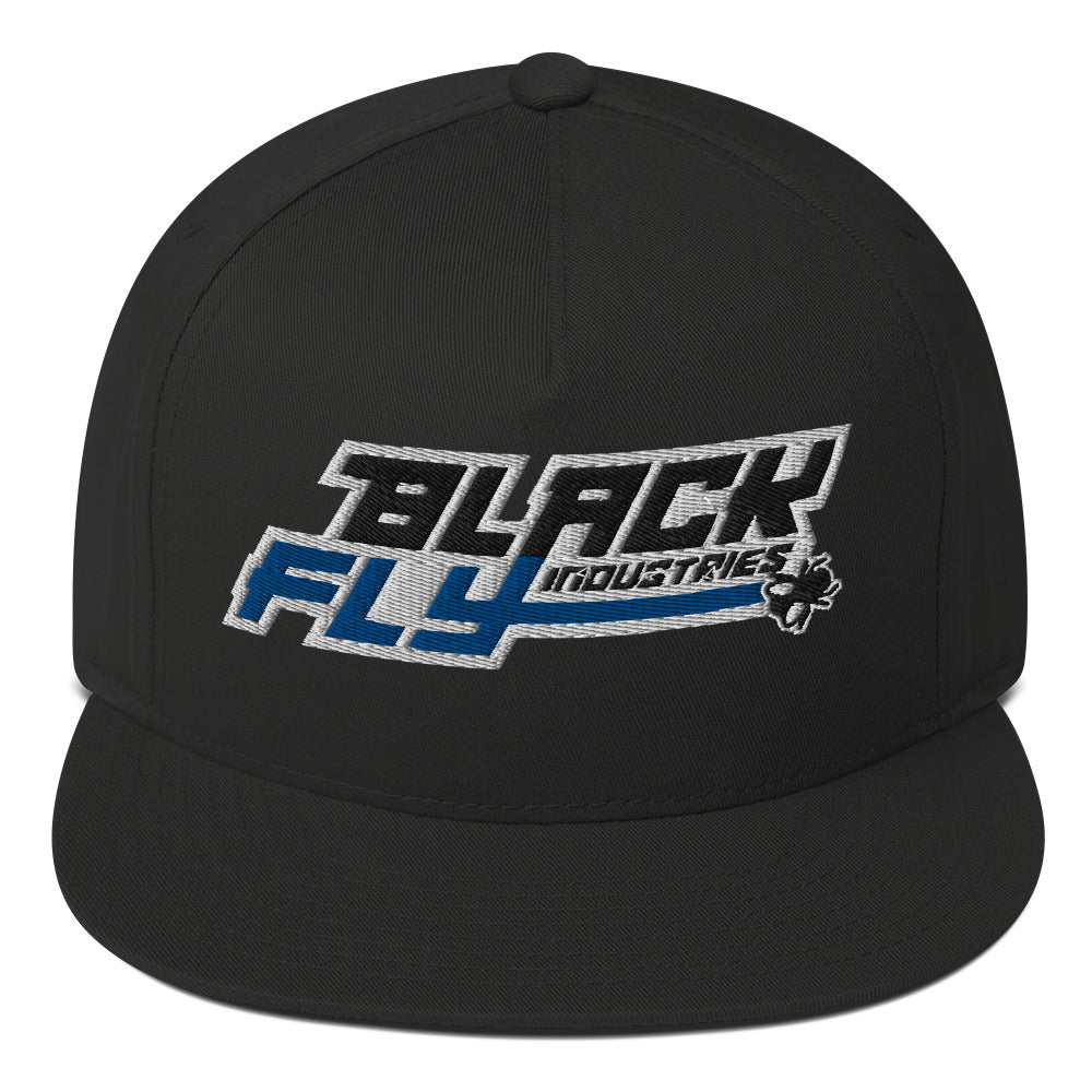 Black Fly Flat Bill Cap