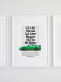 GT3 RS Spec Poster