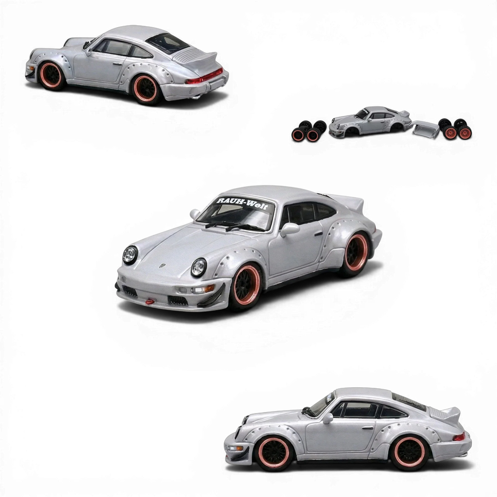 CM Model Porsche 964 Widebody Nero Gray 1:64