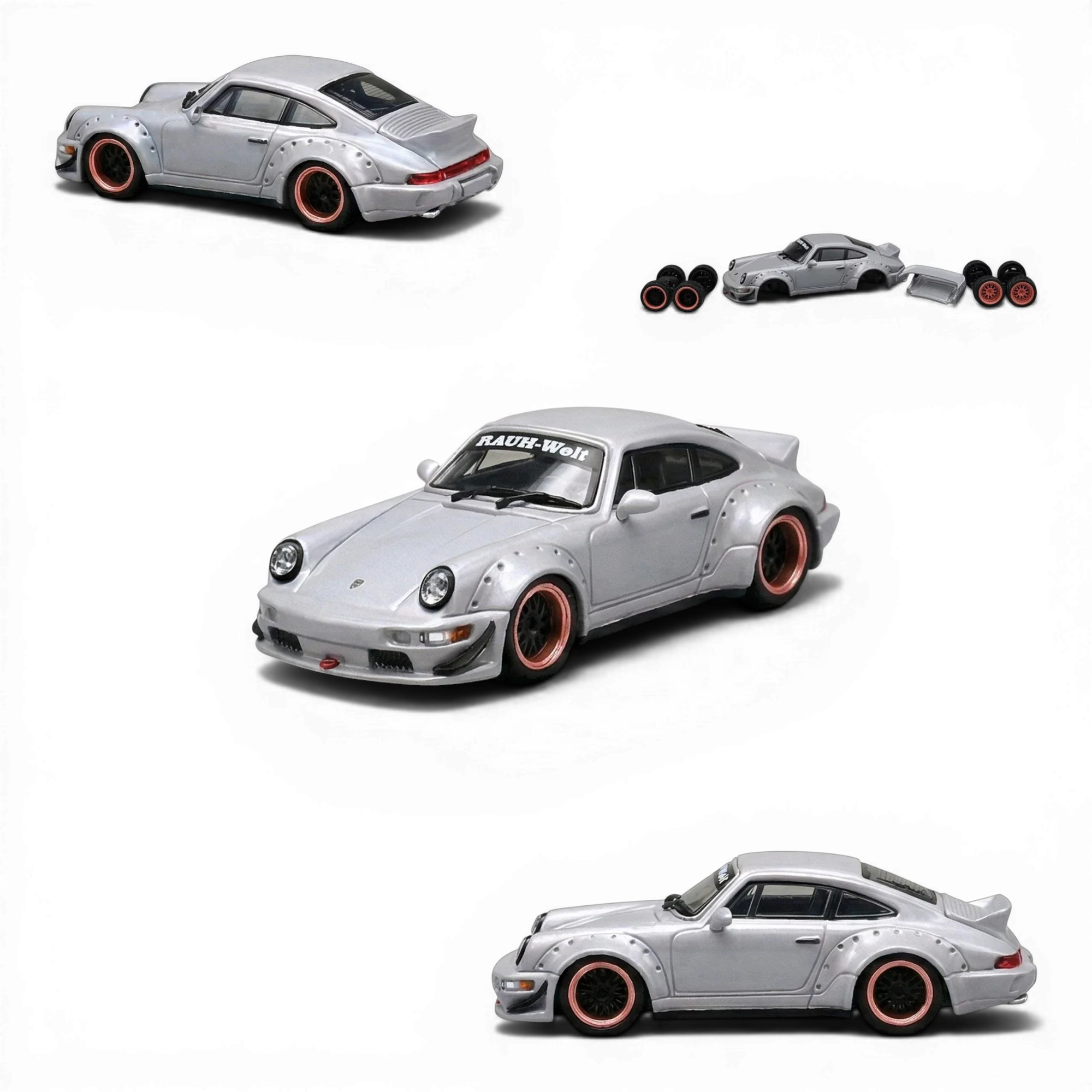 CM Model Porsche 964 Widebody Nero Gray 1:64