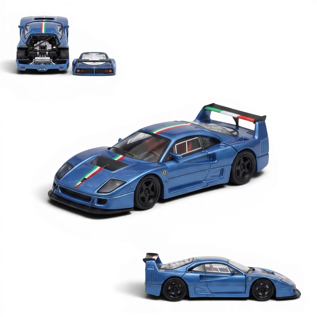 Stance Hunters Ferrari F40 LM Italian Stripe Blue 1:64