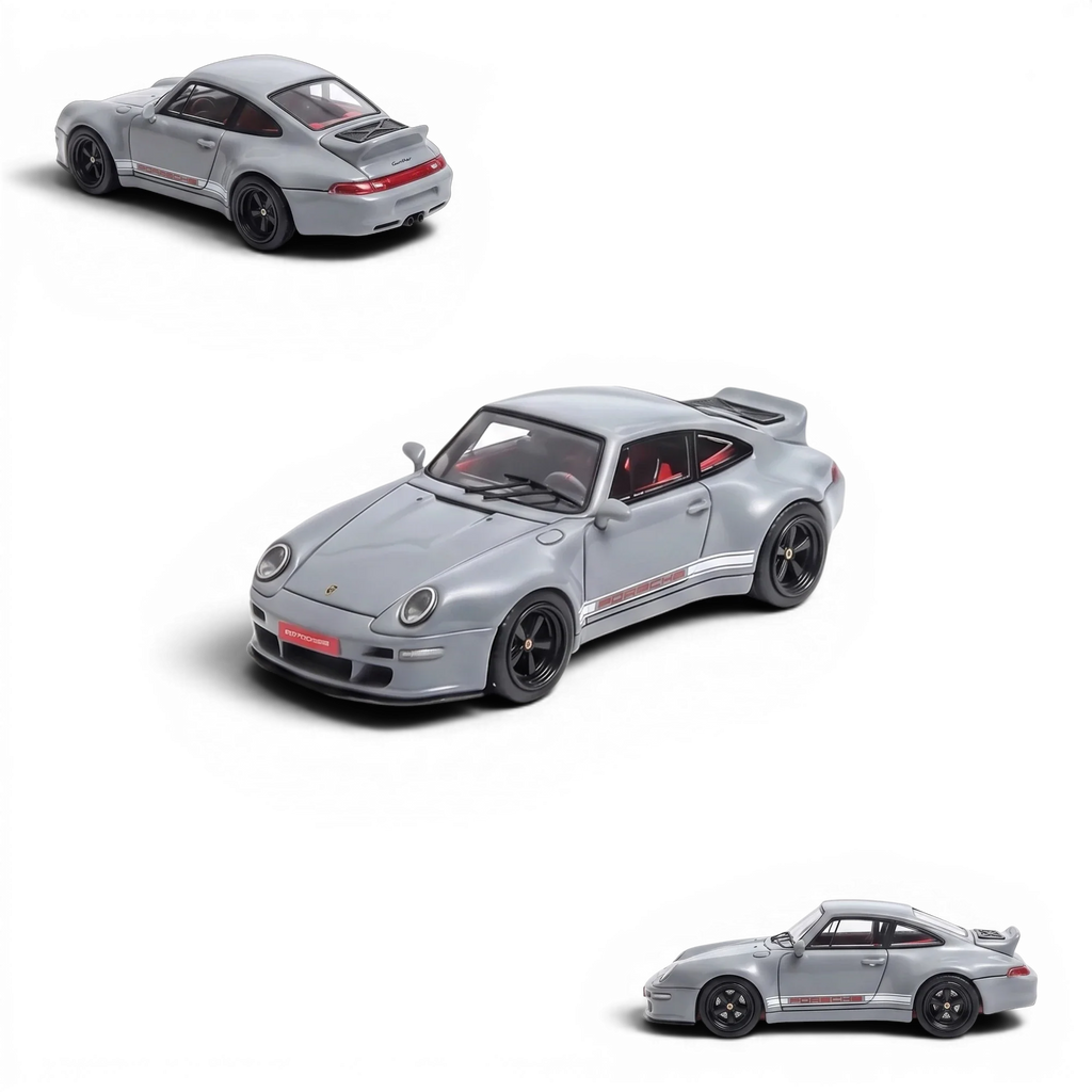 Flame Model Porsche 911 Gunther Werks 400R Cement Gray 1:64