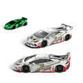 Flame Lamborghini Huracan GT LP610 White Gray - Glow in dark 1:64