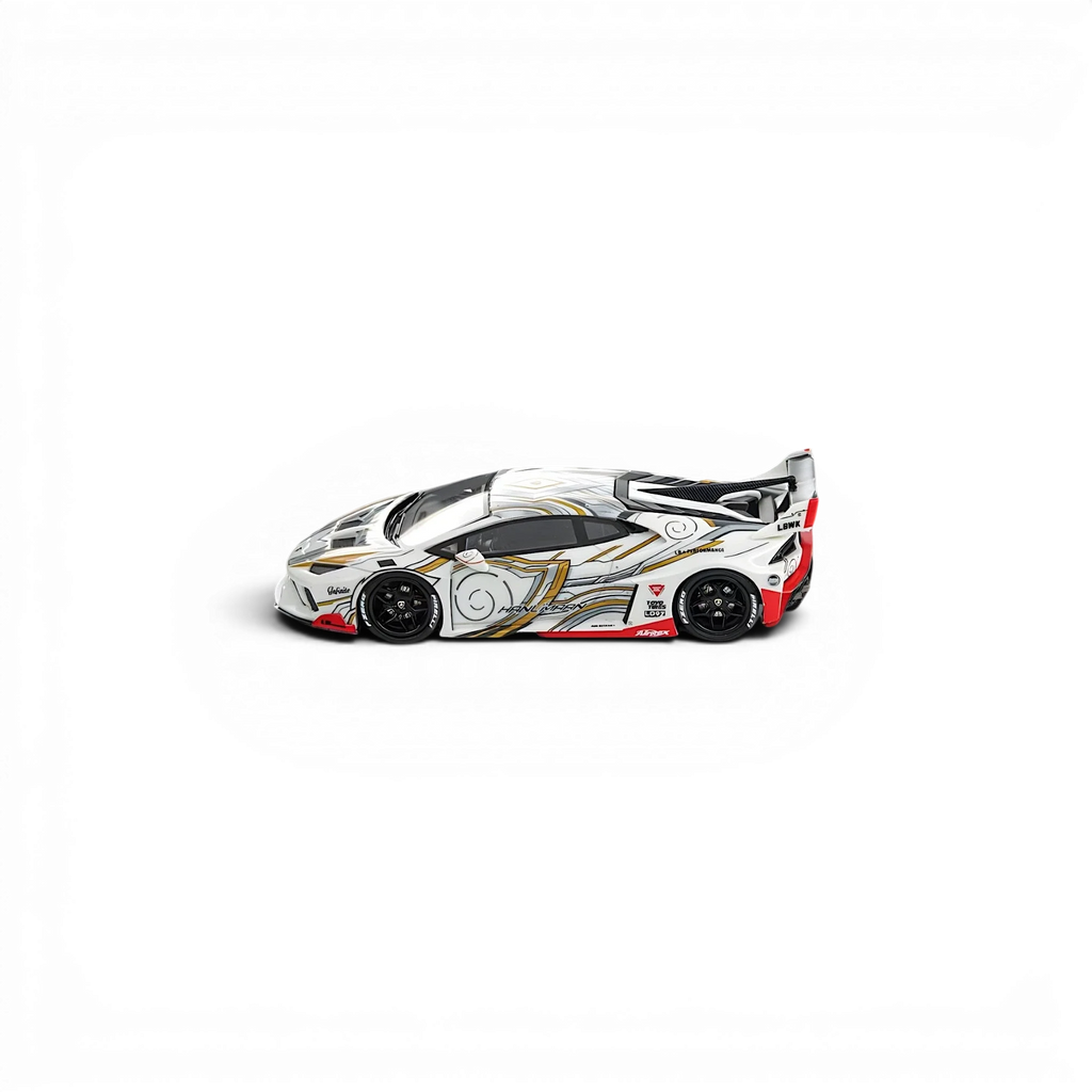 Flame Lamborghini Huracan GT LP610 White Gray - Glow in dark 1:64