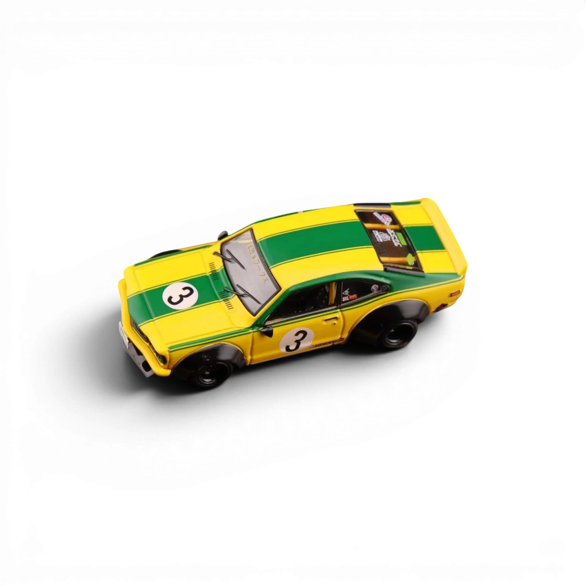 INNO64 Mazda RX-3 Savanna LBWK Yellow Green #3 1:64