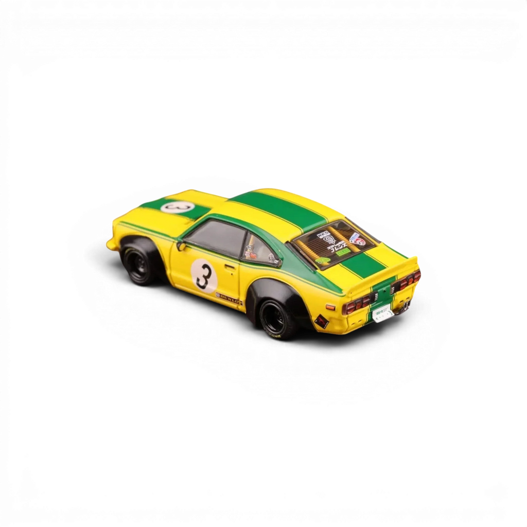 INNO64 Mazda RX-3 Savanna LBWK Yellow Green #3 1:64