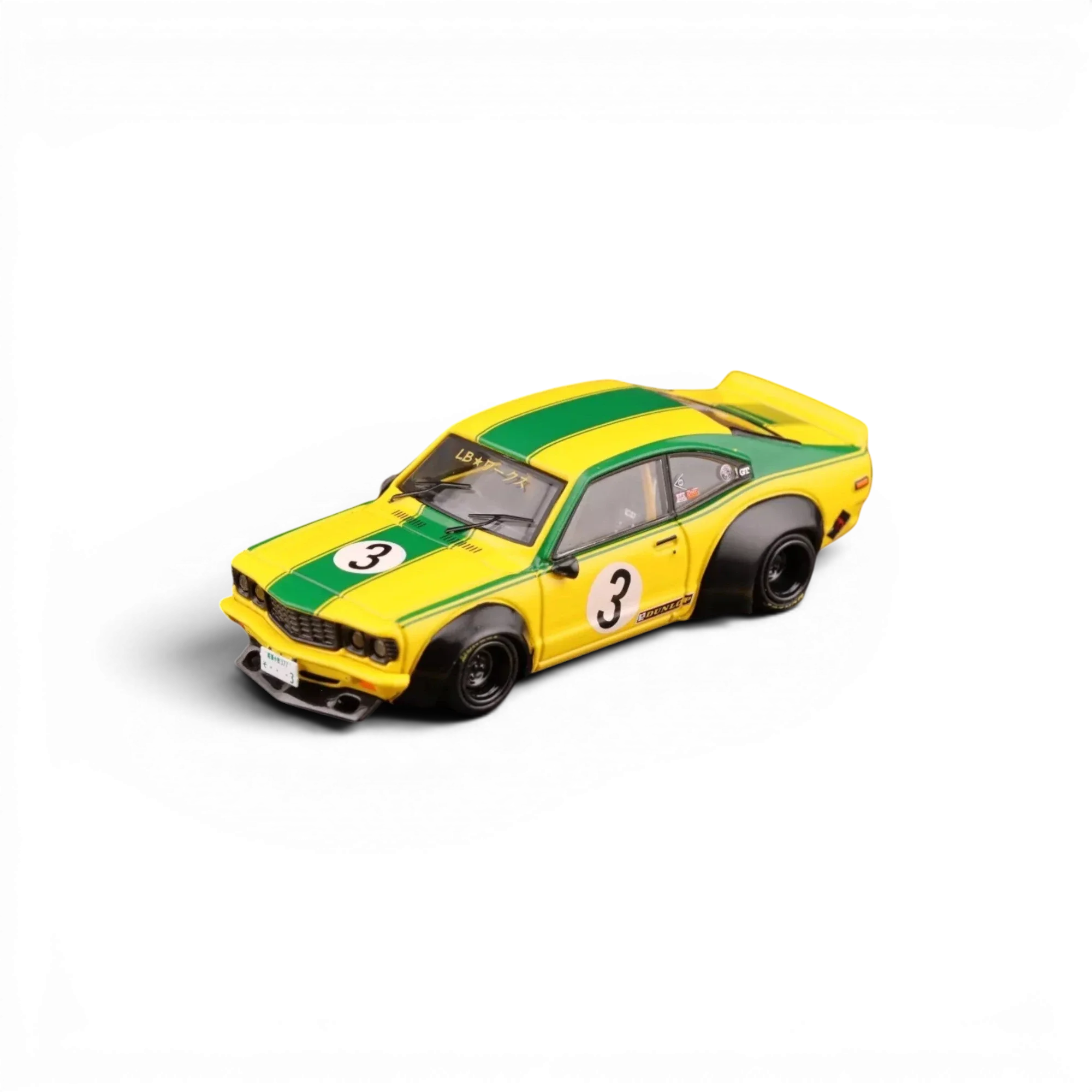 INNO64 Mazda RX-3 Savanna LBWK Yellow Green #3 1:64