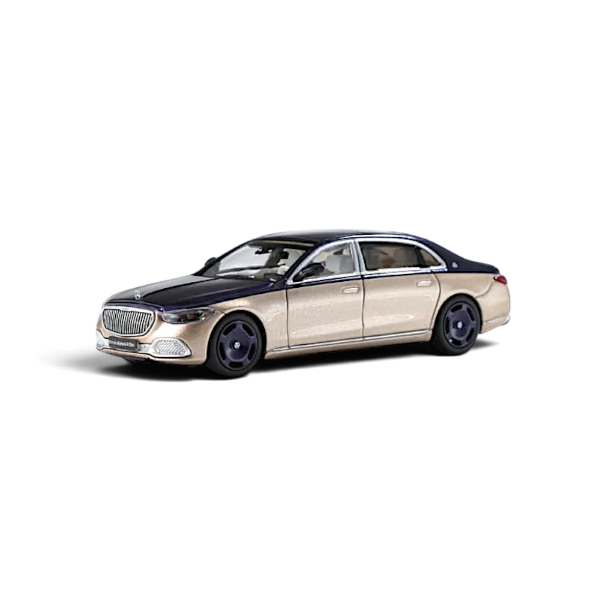AR BOX 2021 Mercedes-Benz Maybach W223 Blue-Gold 1:64