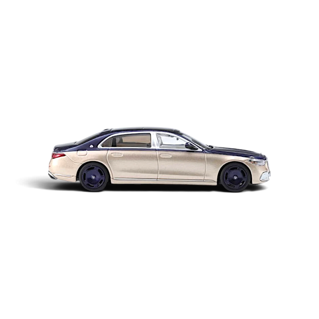 AR BOX 2021 Mercedes-Benz Maybach W223 Blue-Gold 1:64