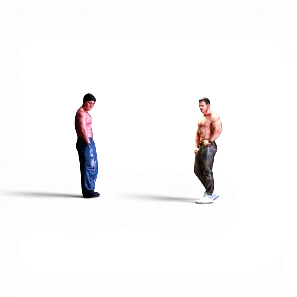 EHC Model Muscle Man Duo Resin Figure Set 1:64