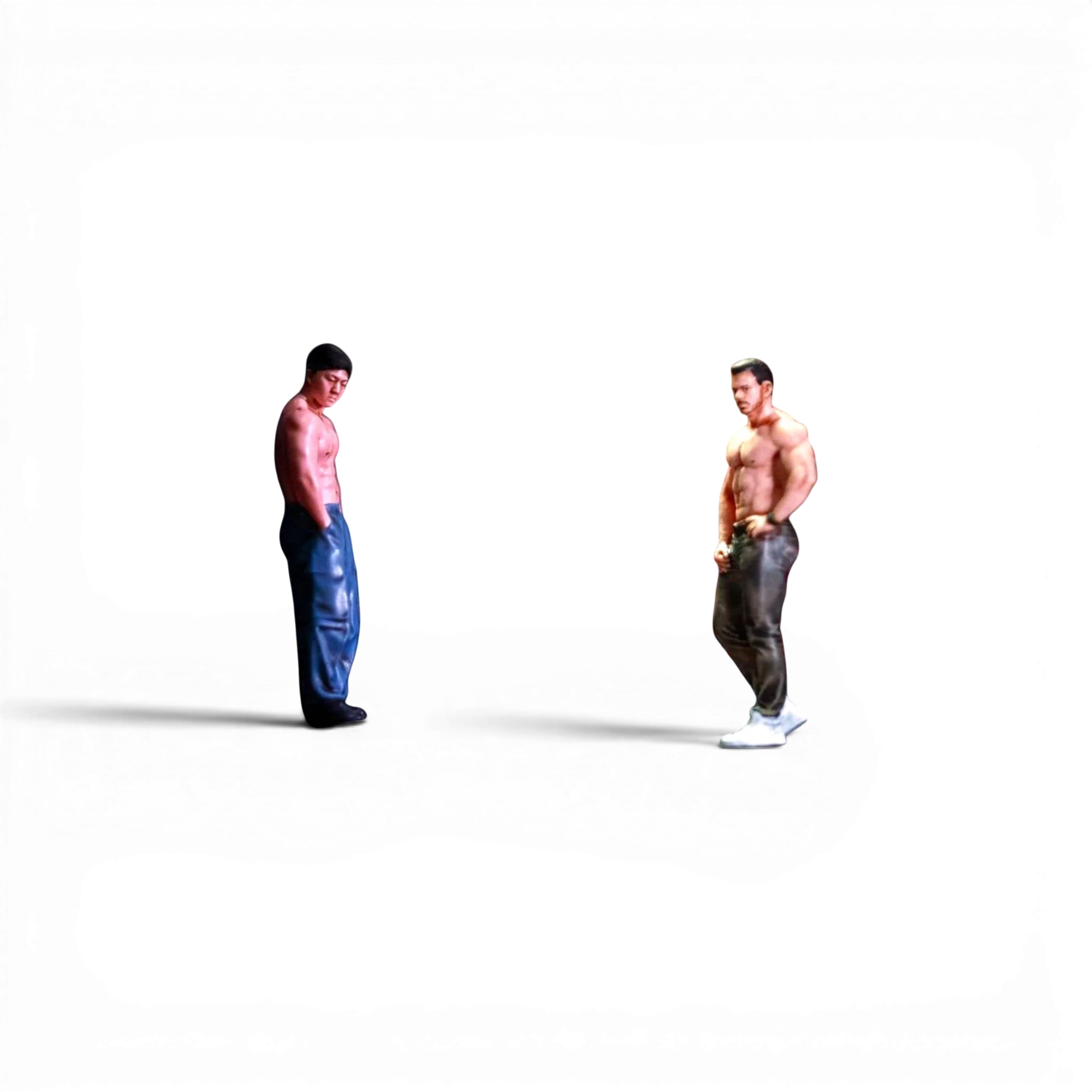 EHC Model Muscle Man Duo Resin Figure Set 1:64
