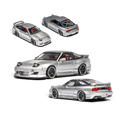 MicroTurbo Nissan 180SX Miyabi Metallic Silver 1:64