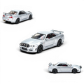 Street Weapon Nissan R34 GT-R Silver Snow Drift 1:64
