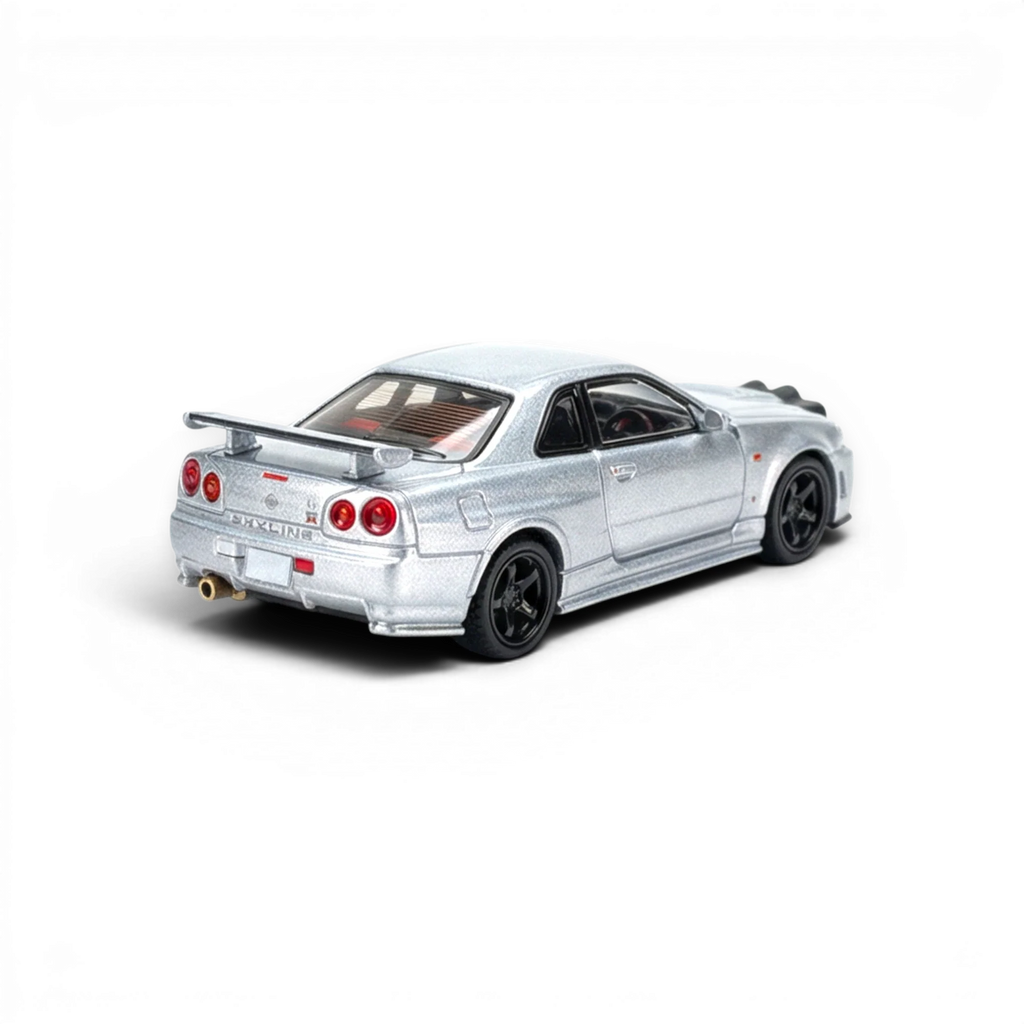 Street Weapon Nissan R34 GT-R Silver Snow Drift 1:64