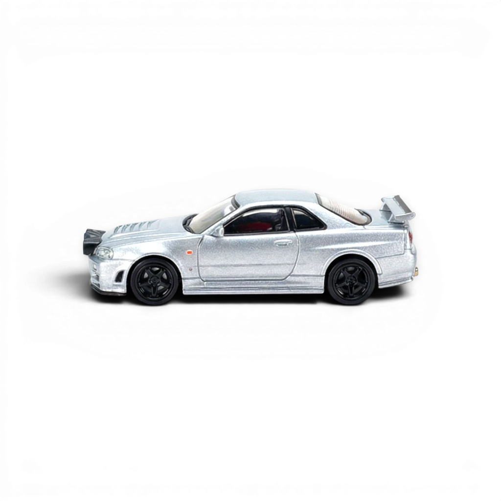 Street Weapon Nissan R34 GT-R Silver Snow Drift 1:64