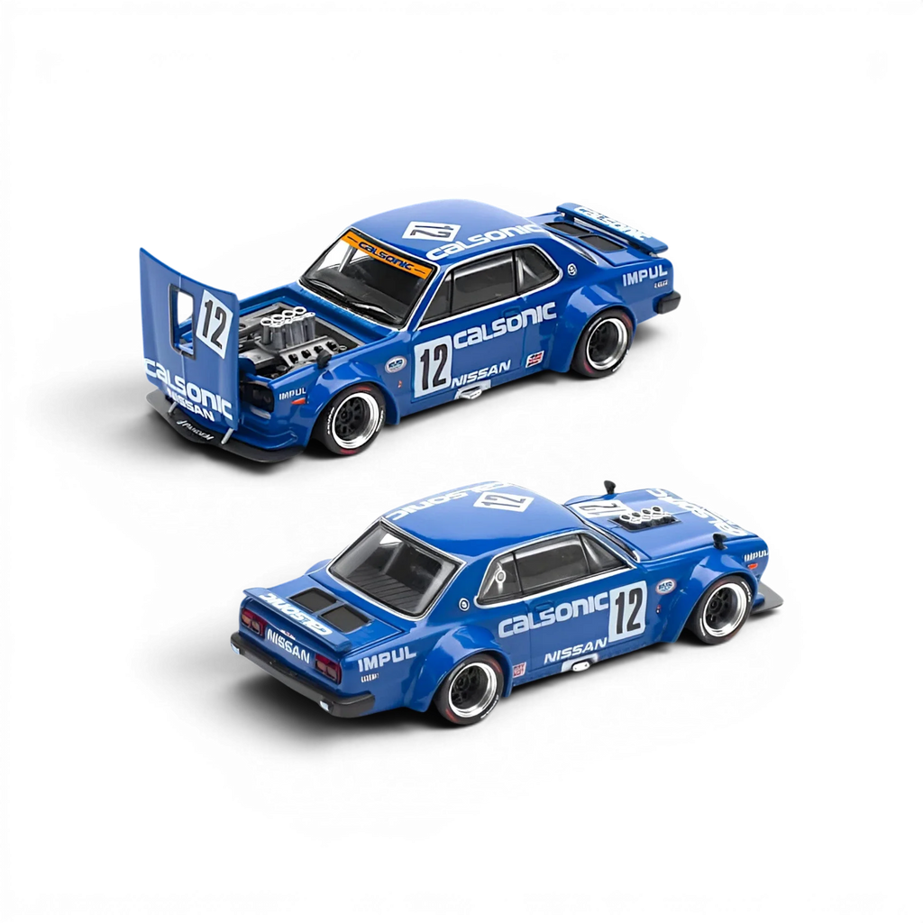 PopRace Skyline GT-R V8 Drift (Hakosuka) Calsonic Blue 1:64
