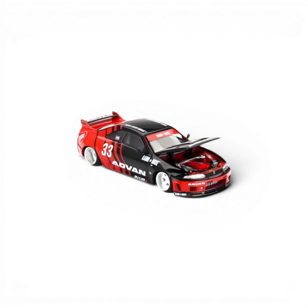 Mini GT x KAIDO Nissan Skyline GT-R R33 Kaido Works ADVAN 1:64