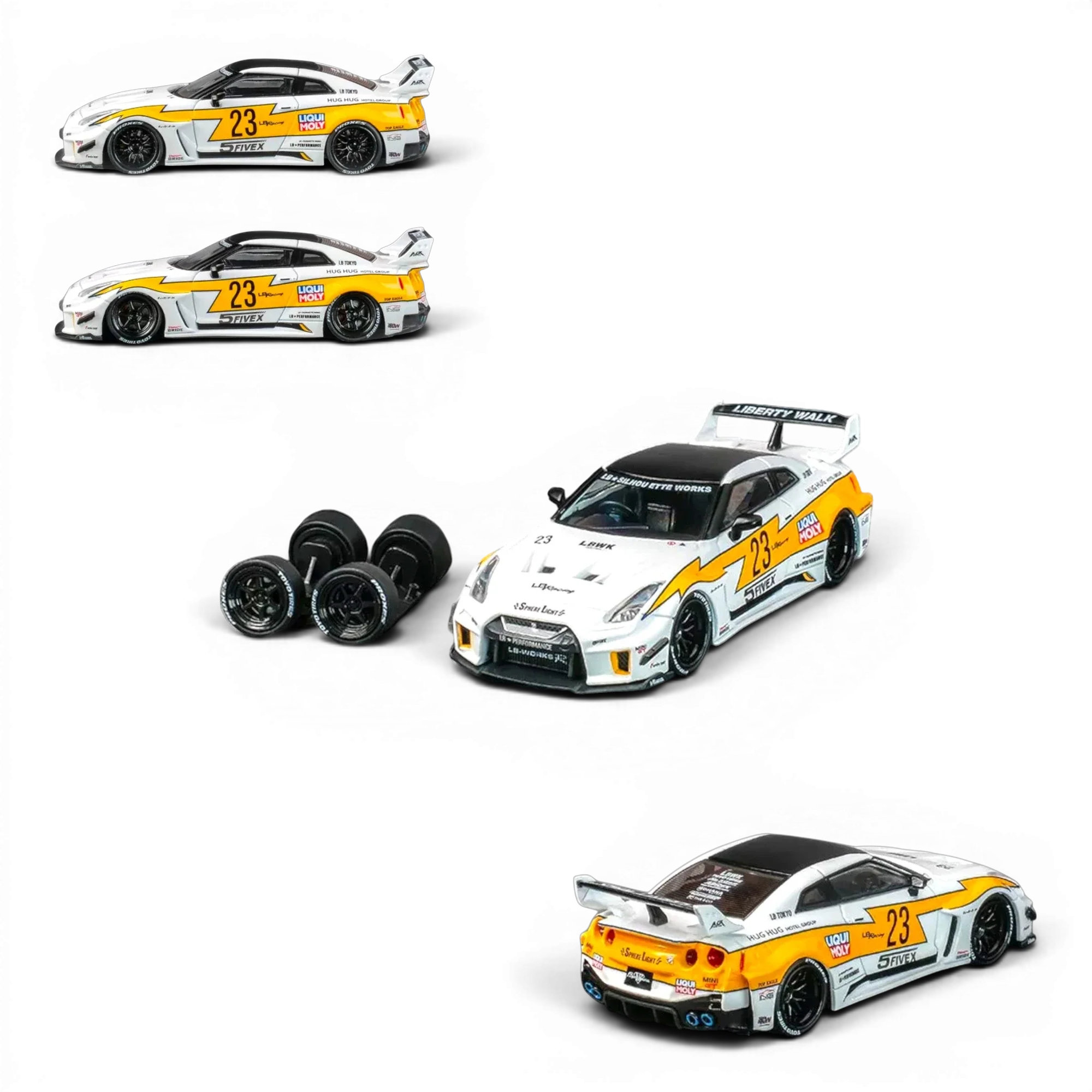 CM Model Nissan Skyline GT-R R35RR LBWK Silhouette 1:64
