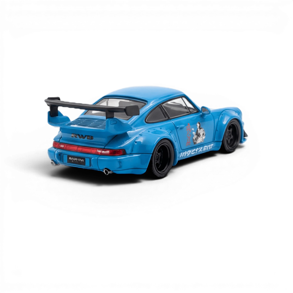 Mini Station Porsche 911 964 RWB HIDEYOSHI blue 1:64