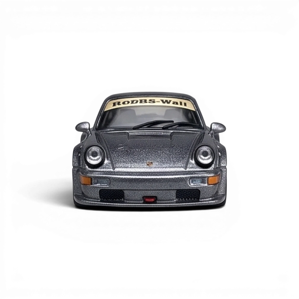 CM Model Porsche 964 Widebody Metallic Gray 1:64