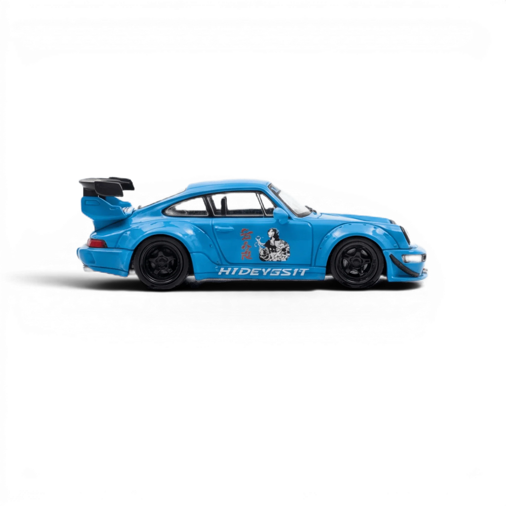 Mini Station Porsche 911 964 RWB HIDEYOSHI blue 1:64