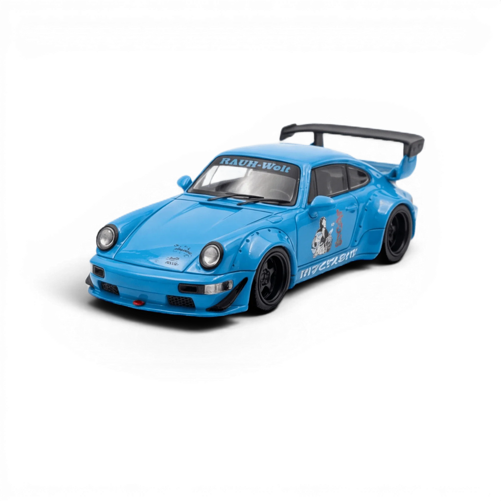 Mini Station Porsche 911 964 RWB HIDEYOSHI blue 1:64