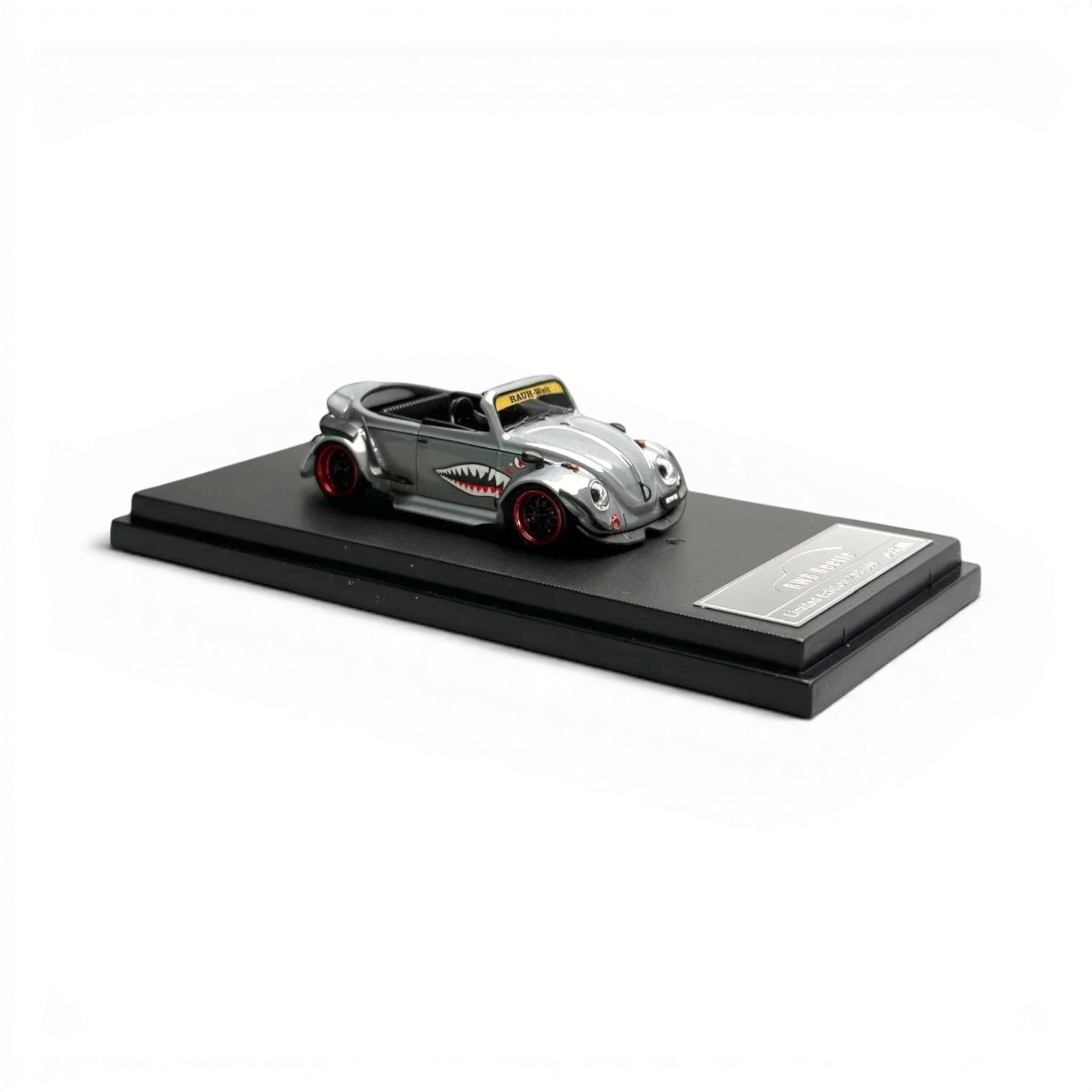 HKM Model VW Beetle Convertible Grey Shark Mouth 1:64