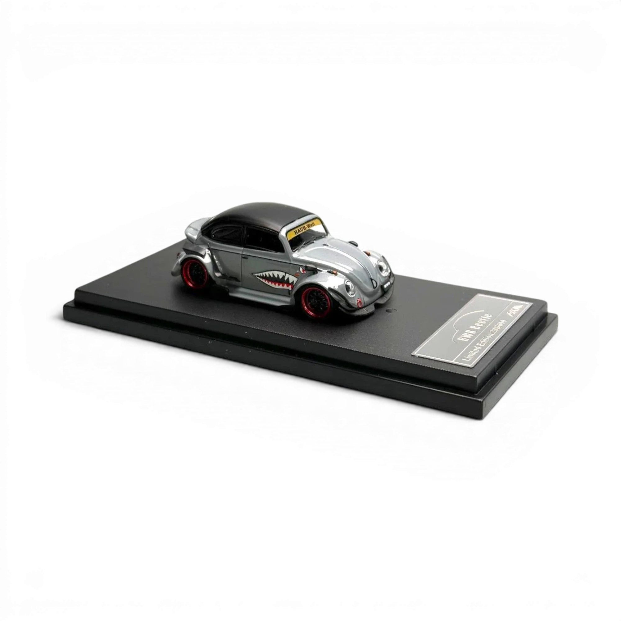 HKM Model VW Beetle Convertible Grey Shark Mouth 1:64