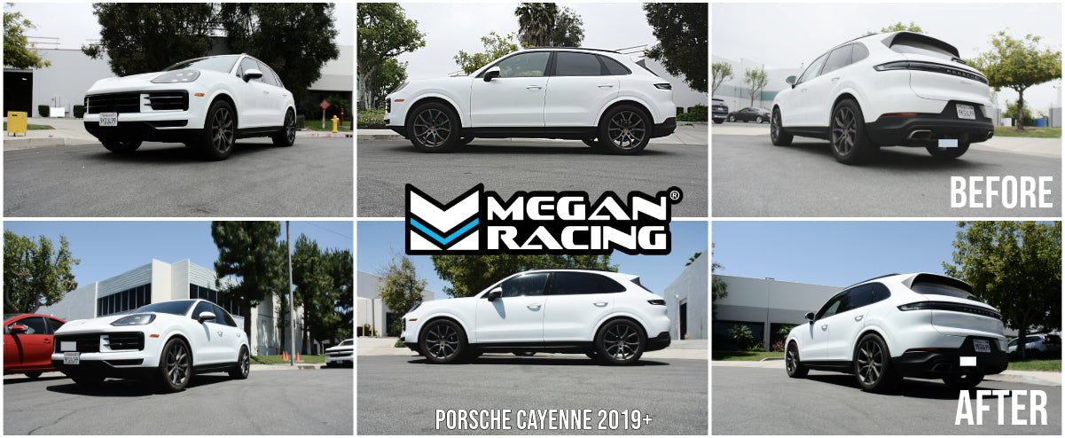 Megan Racing Coilover System - Full Length Adjustable for Porsche Cayenne 2019-2023 30-way Damping Monotube Shock MR-CDK-PC19-EU
