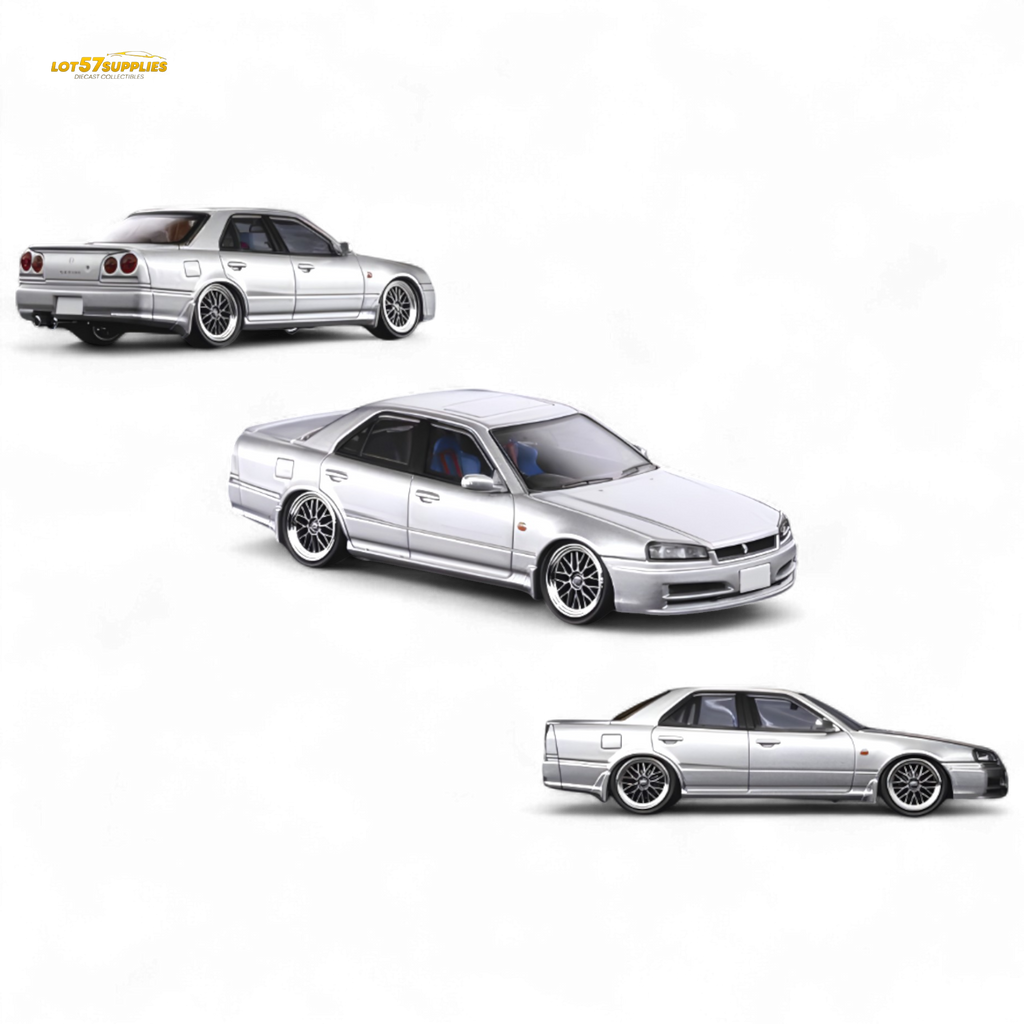 Mortal ER34 Skyline 25GT-t Ordinary Silver 1:64