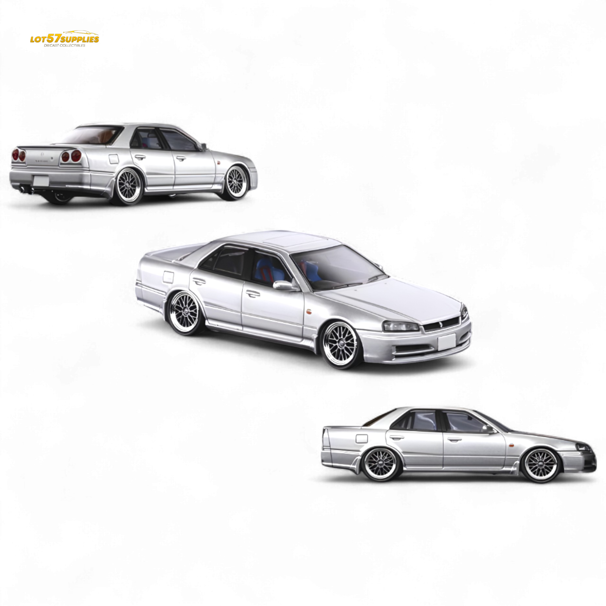 Mortal ER34 Skyline 25GT-t Ordinary Silver 1:64