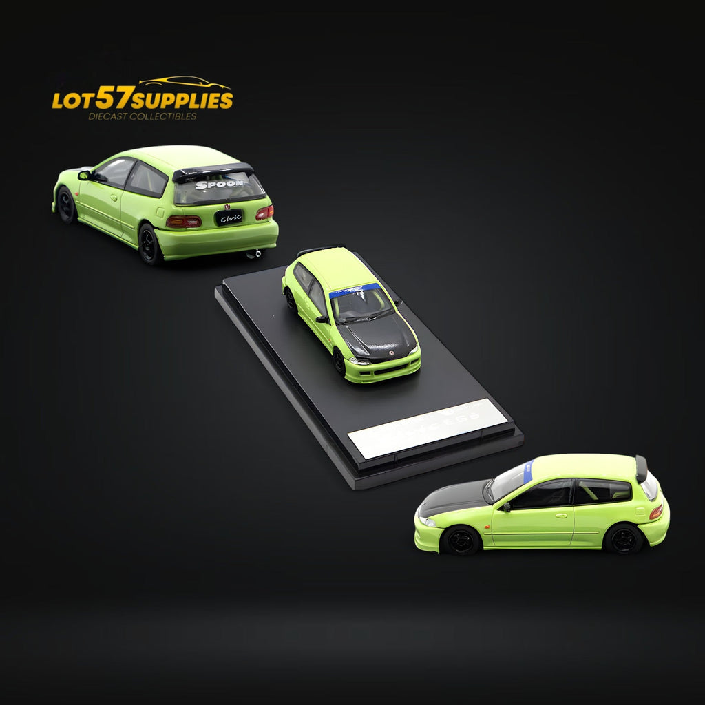 Street Weapon Honda Civic EG6 Spoon Green Livery 1:64