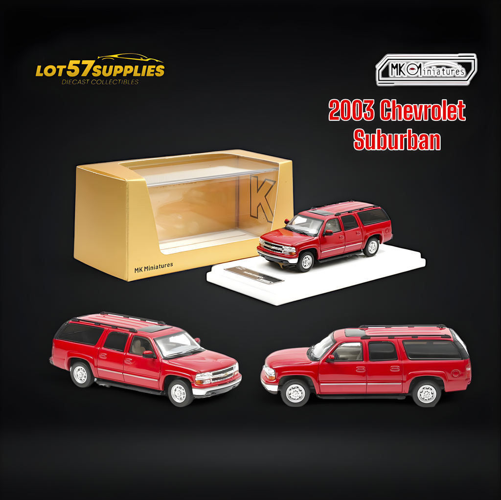 MK Miniatures 2003 Chevrolet Suburban Red 1:64