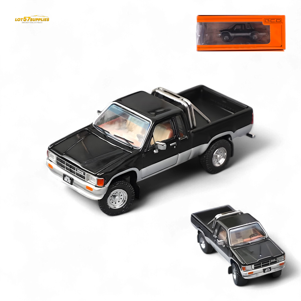 GCD Toyota Hilux SR5 Black Silver 1:64