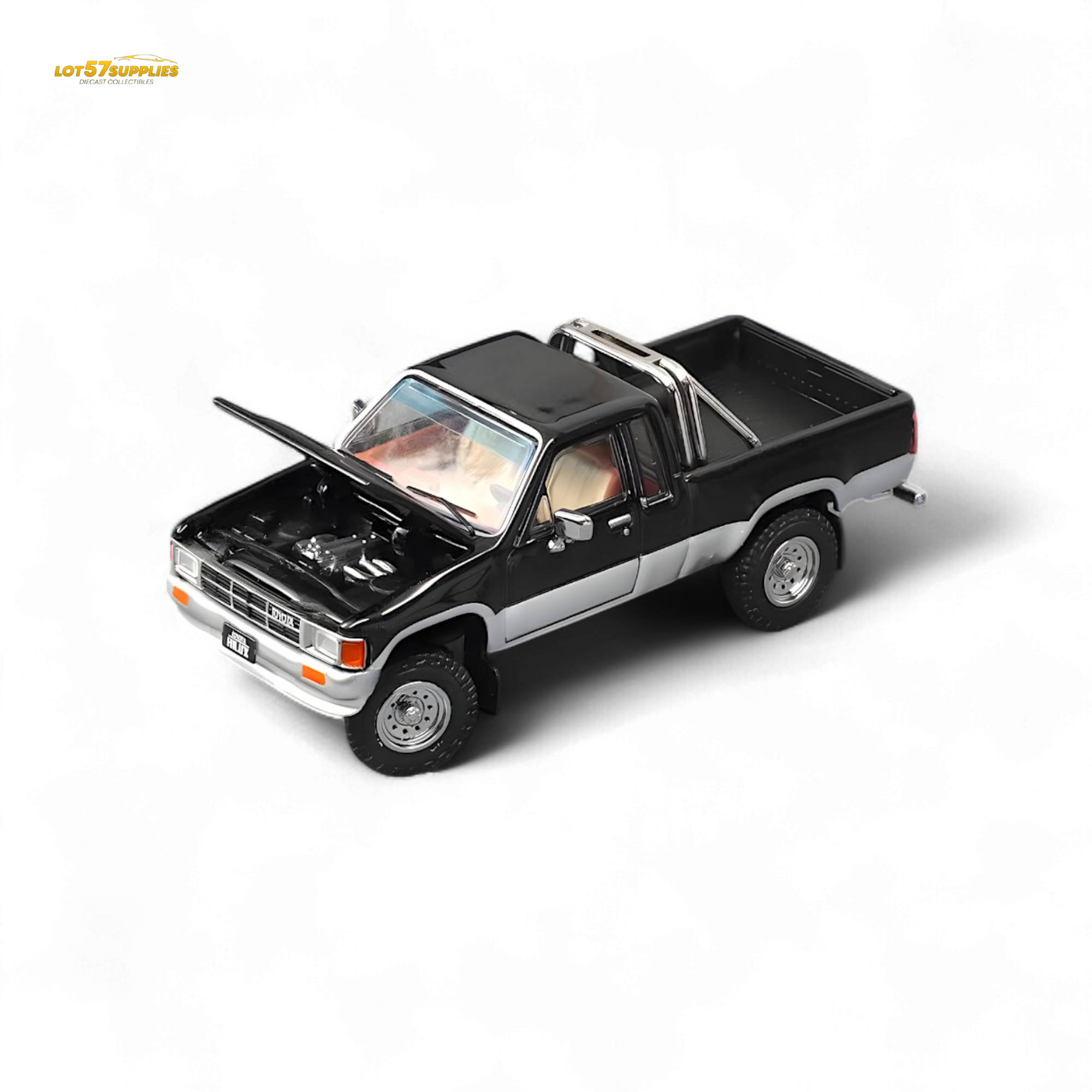 GCD Toyota Hilux SR5 Black Silver 1:64