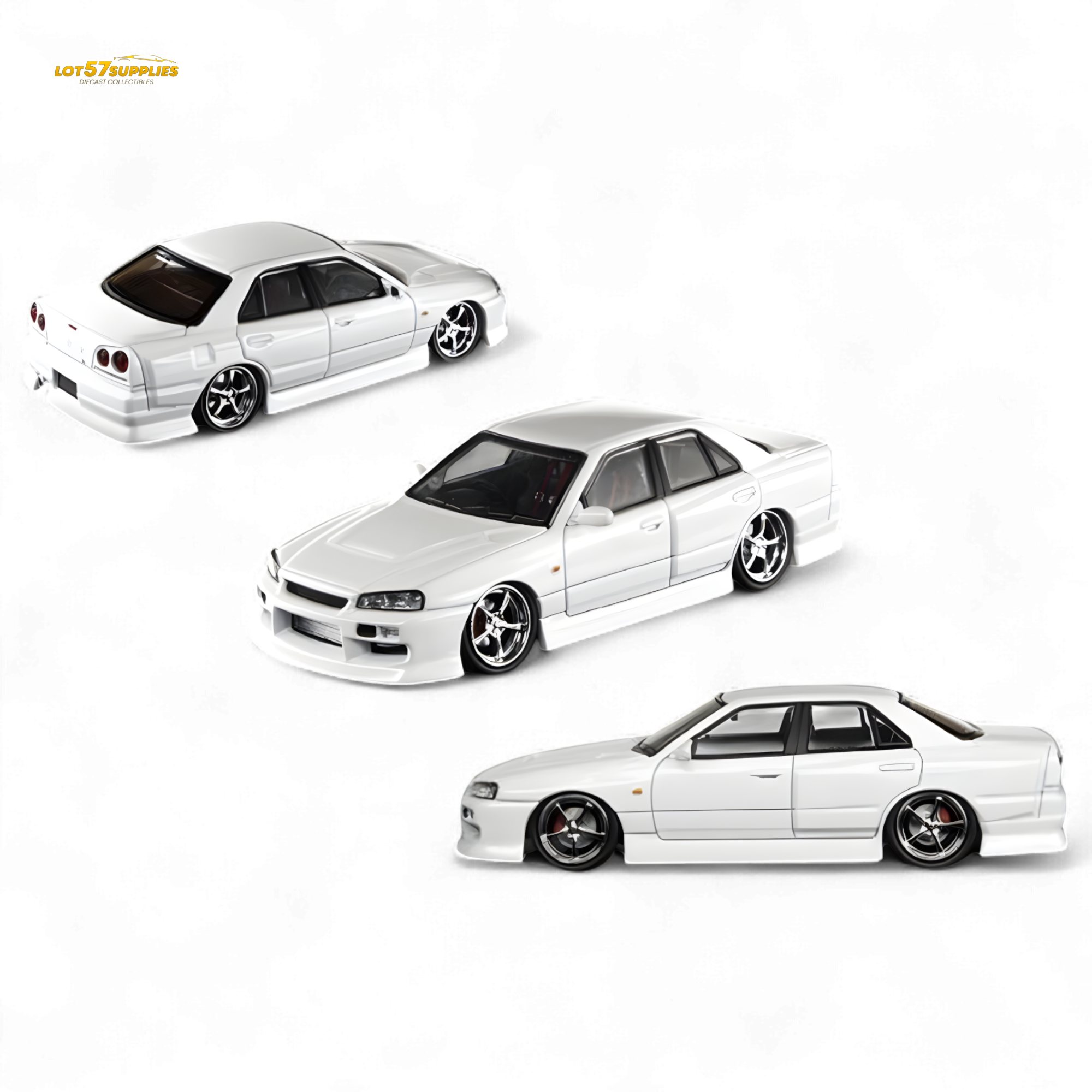 Mortal Nissan ER34 Skyline Uras Pearl White 1:64