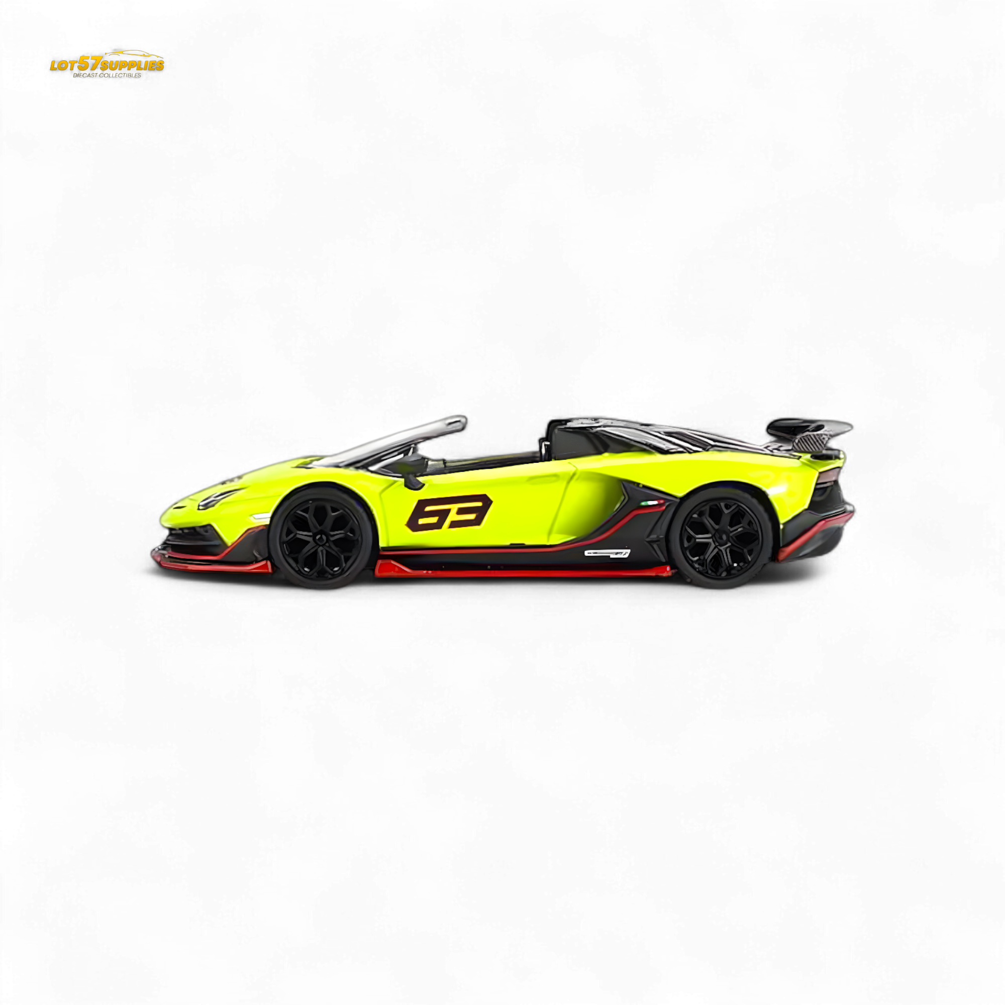 Mini GT Lamborghini Aventador SVJ 63 Roadster Verde Shock 1:64