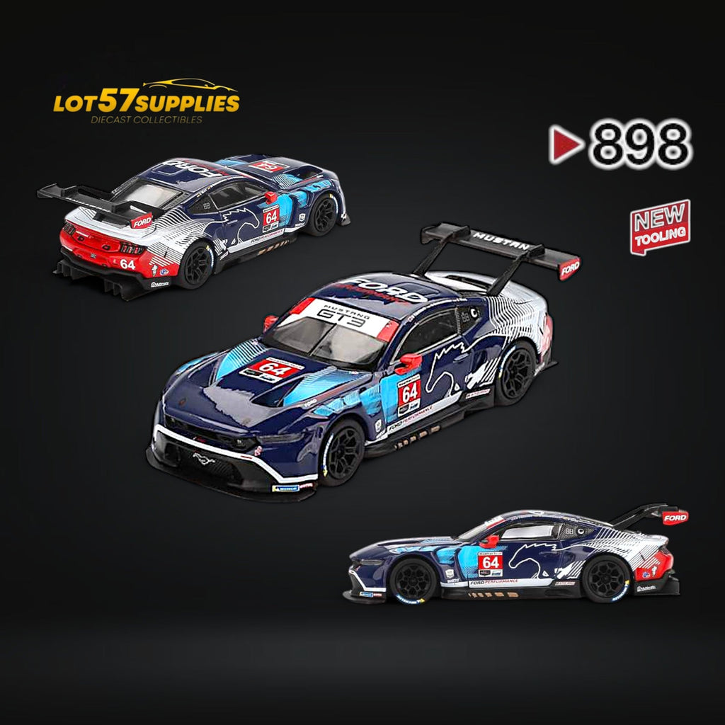 Mini GT Ford Mustang GT3 #64 Ford Multimatic Motorsports 2024 IMSA Daytona 24 Hrs 1:64