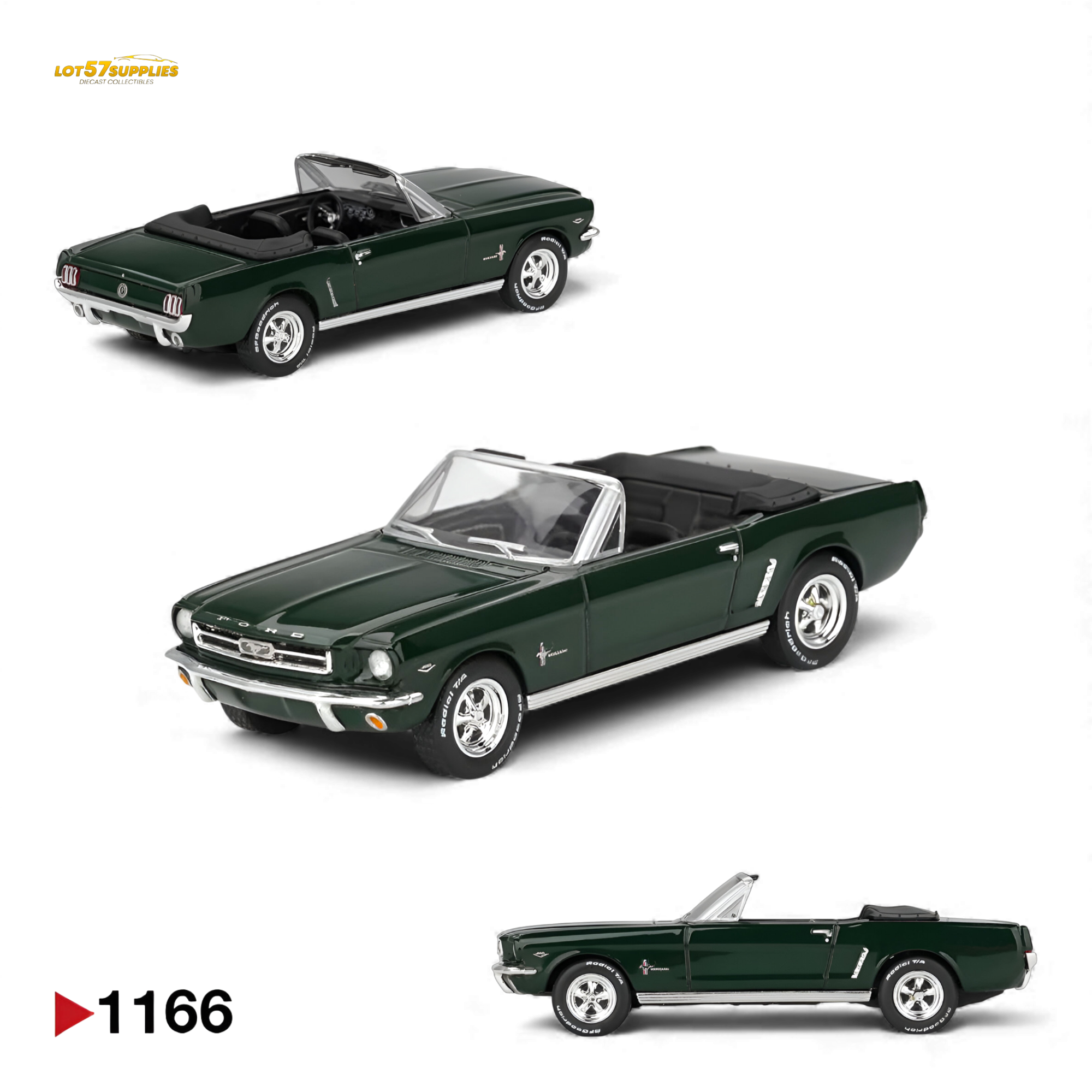 Mini GT Ford Mustang Convertible Highland Green 1:64