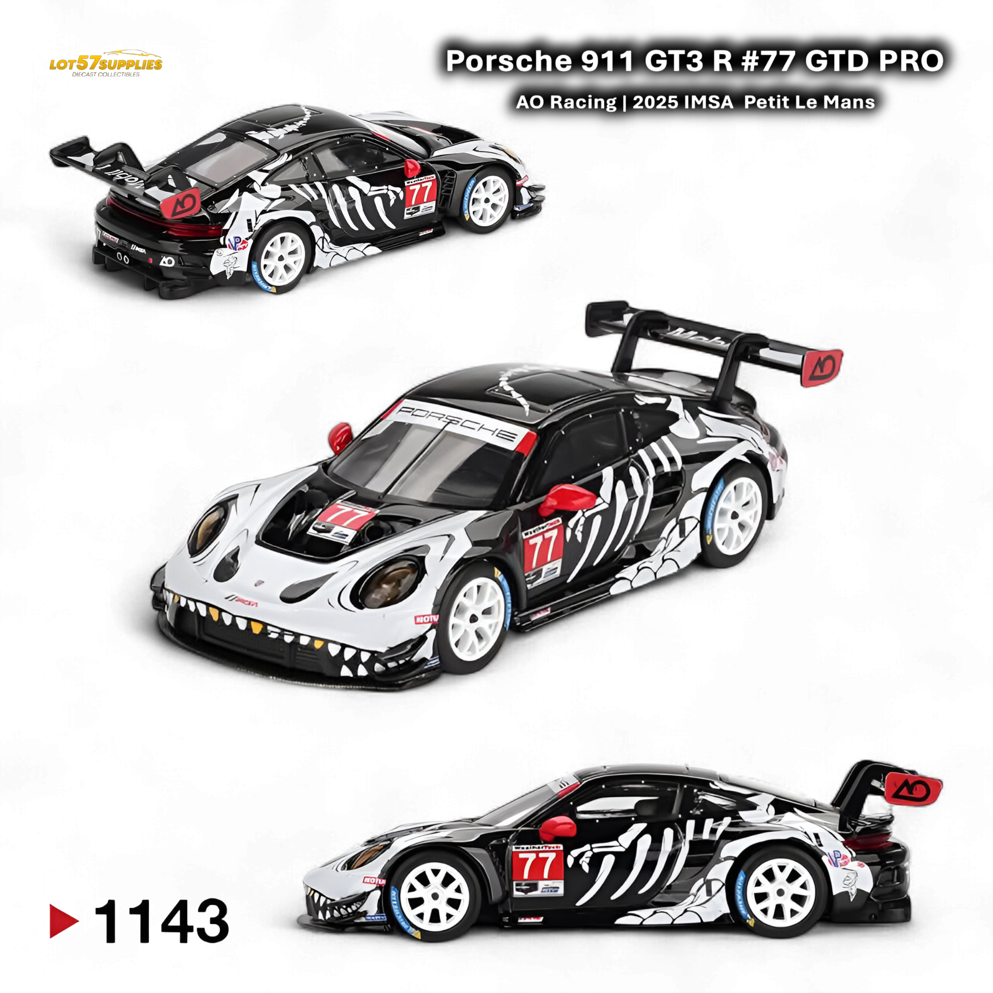 Mini GT Porsche 911 GT3 R Skeleton 1:64