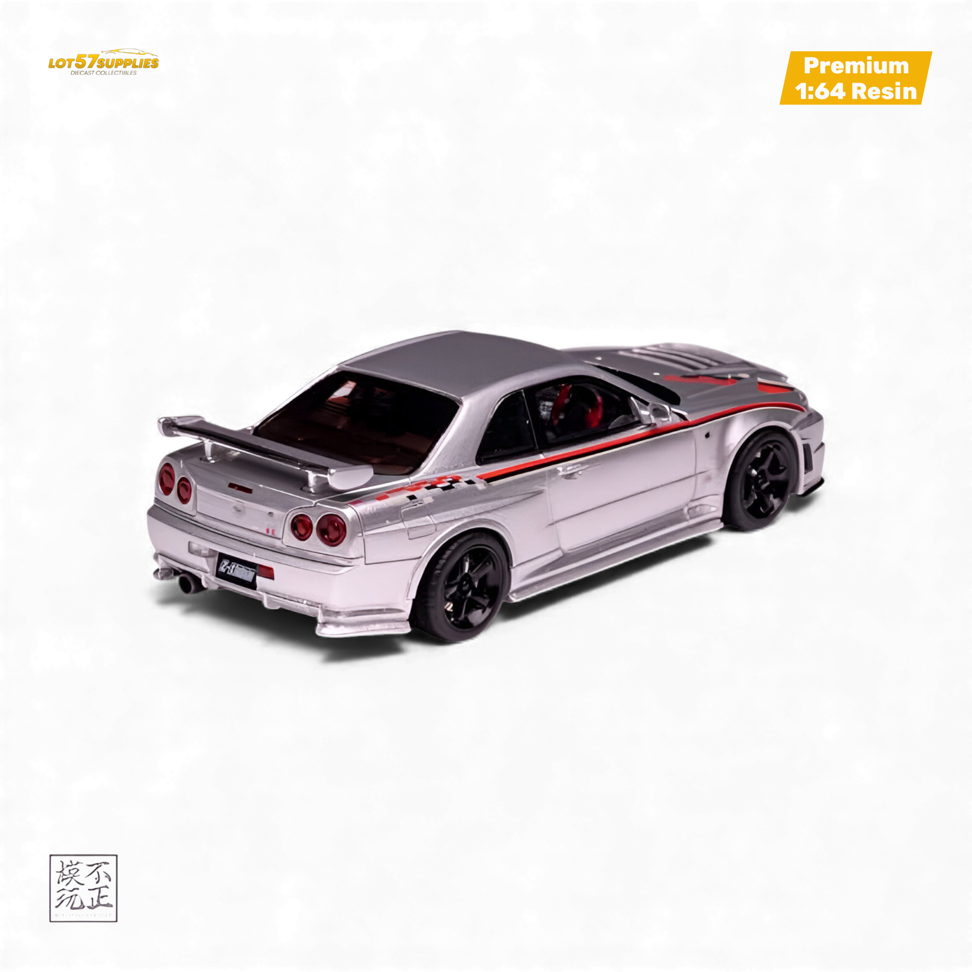 Cars' Lounge Nissan Skyline GT-R R34 Z-TUNE Nismo Edition Silver 1:64